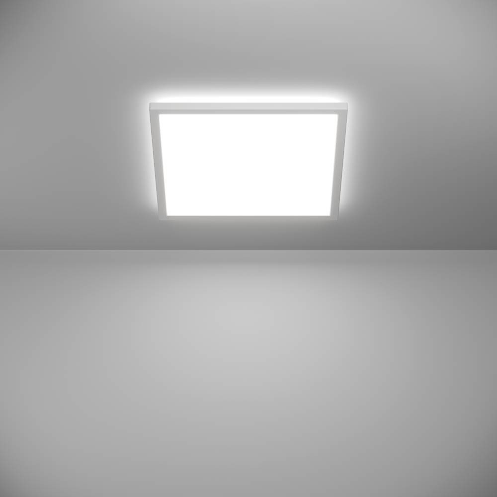 EGLO 901451  Светодиод потолочн свет-к с регул тем-ры света ROVITO, 17,6W(LED), 390x390, IP44,  2700K, 4000K, 6500K, 2400lm, пластик, белый/пластик, белый
