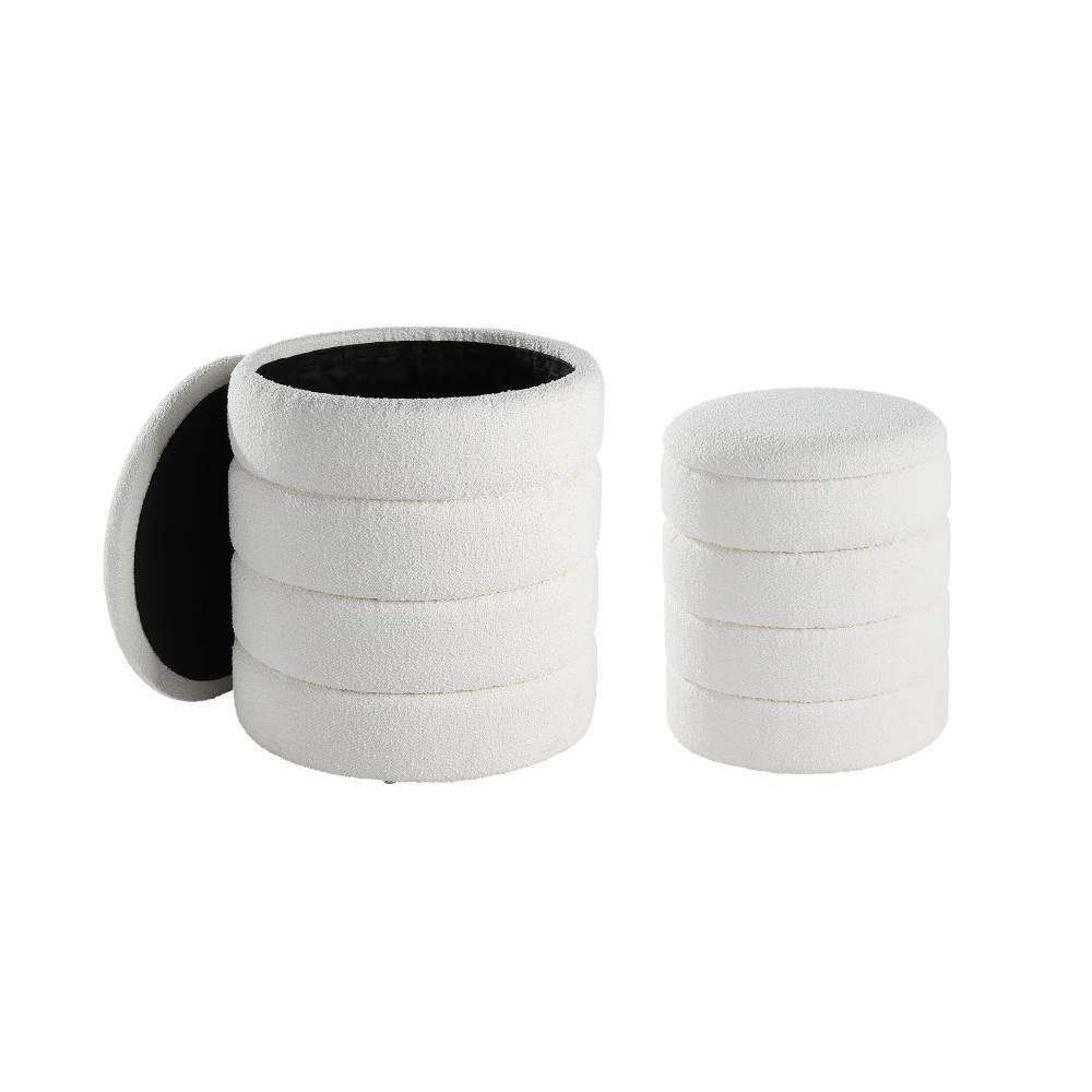 EGLO 424125  Пуф AMPAHAKA (комп.из 2шт.), H445, Ø400, полиэстер, белый