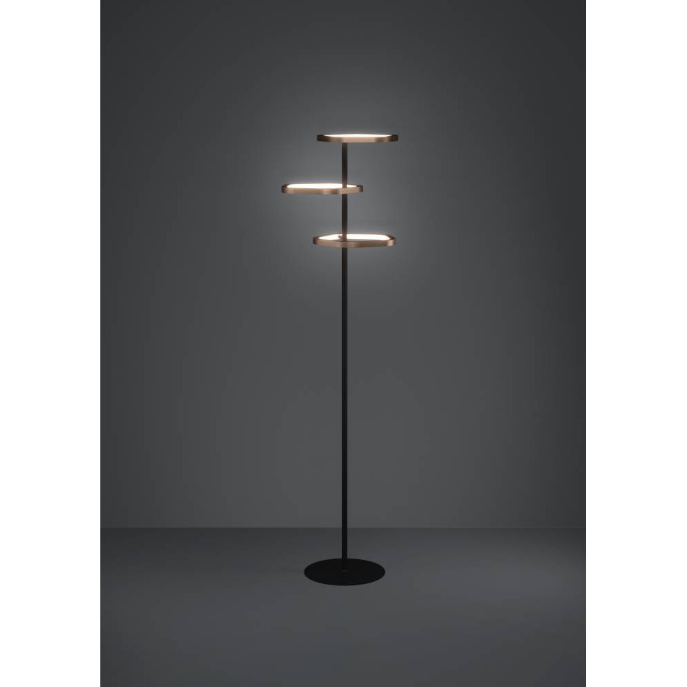 EGLO 390509  Светодиодный торшер с регулировкой цветовой температуры ESTRELLA, 1X20W(LED), Ø530, 2200-6500K, 3500lm, сталь, бронзовый, черный, белый