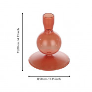 422261  Подсвечник MOLUME, H110, Ø85, стекло, красный