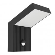 902414  Уличный настенный светильник с датчиком GROTTAZZOLINA, 10W(LED), 3000K IP65, алюминий, черный