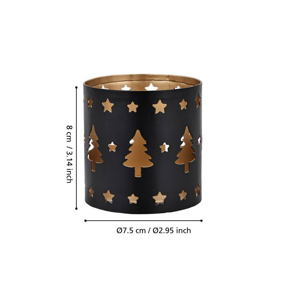 EGLO 422062  Подсвечник LUGAIT, 75х80х75 мм, сталь, черный, золотой