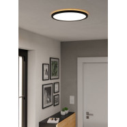 901439  Светодиод потолочн свет-к с регул тем-ры света ROVITO, 18,5W(LED), Ø390, IP44, 2700K, 4000K, 6500K, 2300lm, пластик, черный/пластик, белый
