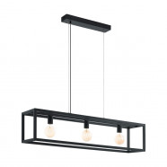  Подвес ELSWICK, 3х60W(E27), L1100, B250, H1500, сталь, черный