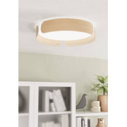 901827  Светодиодный настенно-потолочный светильник VALCASOTTO, 20W(LED), 3000K, 2400lm, сталь, дерево, коричневый, белый