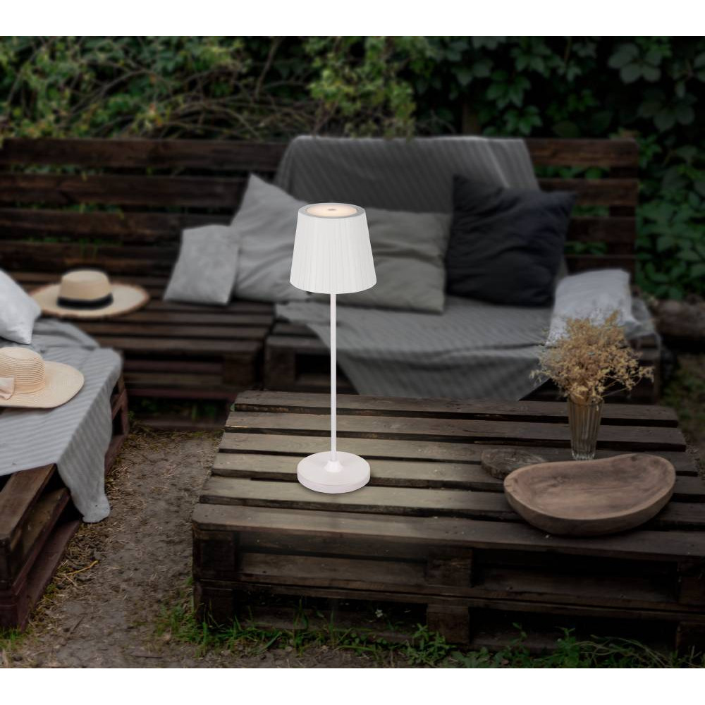 EGLO 75793  Аккум. настольная лампа CABOZO сенсорн., дим.(USB), 3,8W(LED), H370, Ø110, IP44, пластик, белый