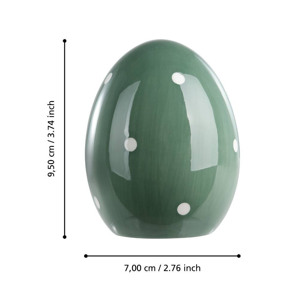 EGLO 427951 Фигурка Яйцо SENDAYAN Ø70, H95 керамика, зеленый