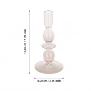 422264  Подсвечник MOLUME, H180, Ø85, стекло, розовый