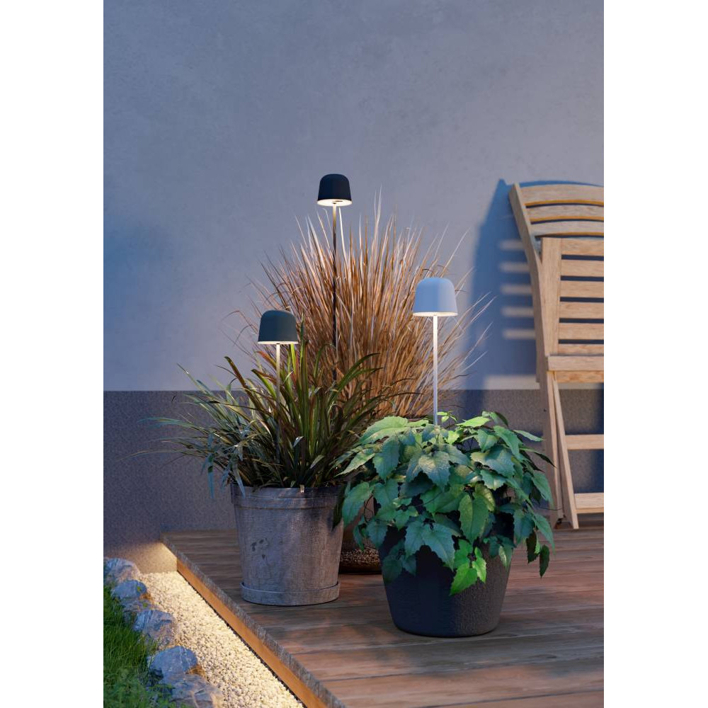 EGLO 901877 Аккум. сенсорн. димм. настольная лампа MANNERA-S, H200, 1,8W(LED), IP54, 2500K, 3000K, 4000K, 170lm, алюминий, сталь, черный/пластик, белый