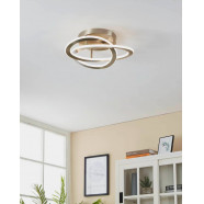 900419  Потолочный светильник ROLIMARE, LED 35W, 5500lm, L420, B400, H130, алюминий, матовый никель/пластик, белый