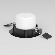 900747  Комплект встраиваемых светильников диммируемых SALICETO, 3X6W (LED), 2700K, Ø88, алюминий, черный