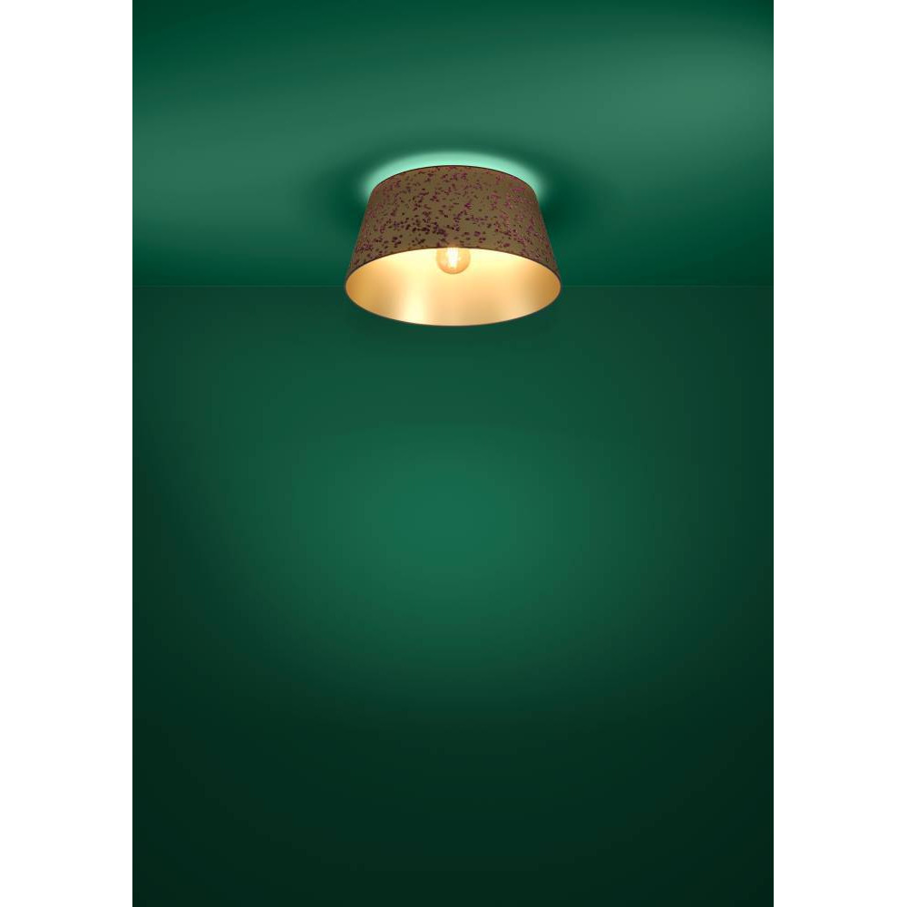 EGLO 390291  Потолочный светильник CASTUERA, 1X25W (E27), Ø450, сталь, черный/бумага декорированная розовыми лепестками, золотой, розовый