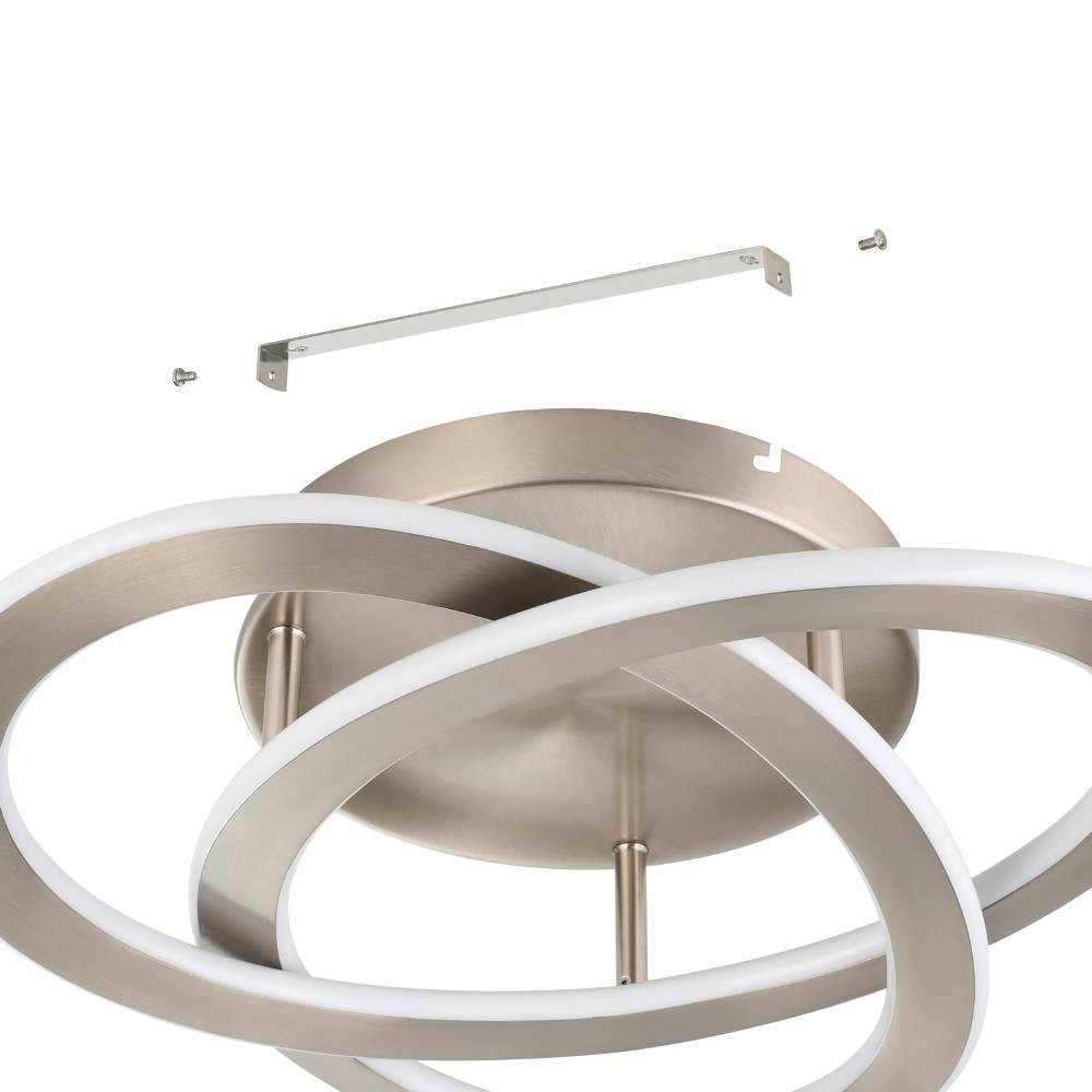 EGLO 900419  Потолочный светильник ROLIMARE, LED 35W, 5500lm, L420, B400, H130, алюминий, матовый никель/пластик, белый