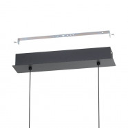 900895  Подвес CARDITO 1, 6X6W(LED), 3420lm, L1000, B80, H1100, алюминий, сталь, черный/стекло, кристаллы, прозрачный