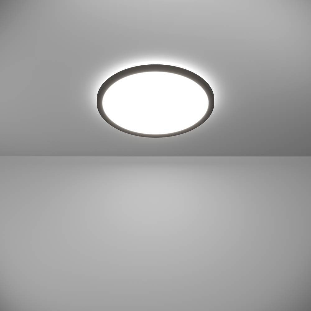 EGLO 901439 Светодиод потолочн свет-к с регул тем-ры света ROVITO, 18,5W(LED), Ø390, IP44, 2700K, 4000K, 6500K, 2300lm, пластик, черный/пластик, белый