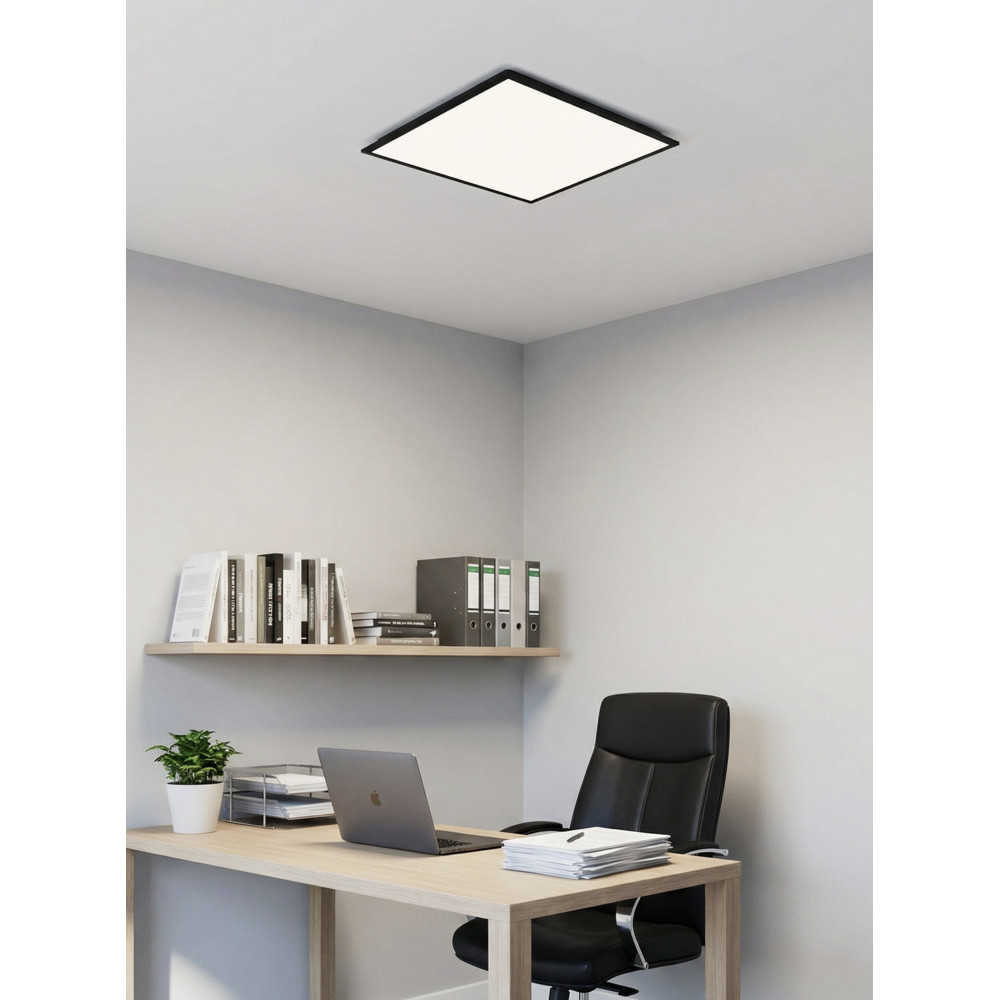 EGLO 902358  Светодиод потолочный свет-к COLFIORITO, 36,5W(LED), 620x620, 3000-4500-6000K, алюминий, черны