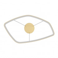 900917  Подвес VALLEROSA, 25,2W(LED), 3000lm, H1100, Ø580, алюминий, сталь, латунный/пластик, белый