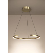 390516  Светодиодный подвес с регулировкой цветовой температуры LABONETE, 24,8W(LED), Ø800, 2200-6500K, 4100lm, алюминий, сталь, золотой, белый