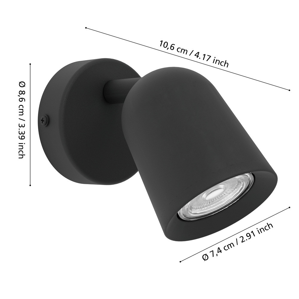 EGLO 901952 Спот CAMALDOLI, 1X5W(GU10), сталь, черный
