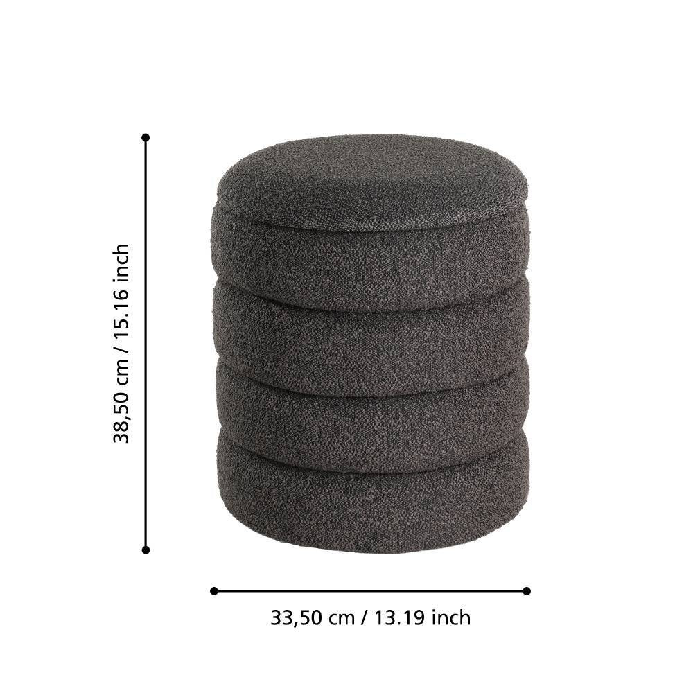 EGLO 424124  Пуф AMPAHAKA (комп.из 2шт.), H445, Ø400, полиэстер, серый