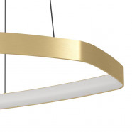 900917  Подвес VALLEROSA, 25,2W(LED), 3000lm, H1100, Ø580, алюминий, сталь, латунный/пластик, белый