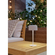 901892  Настольн. лампа на солн. батарее сенсорн. ROCCANOVA, H300, 2,8W(LED), IP44, 3000K, 270lm, сталь, белый