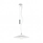95463  Подвес CABRAL с регулир. высоты, 1х60W(E27), Ø490, H930-1450, сталь, белый, хром/стекло, белый