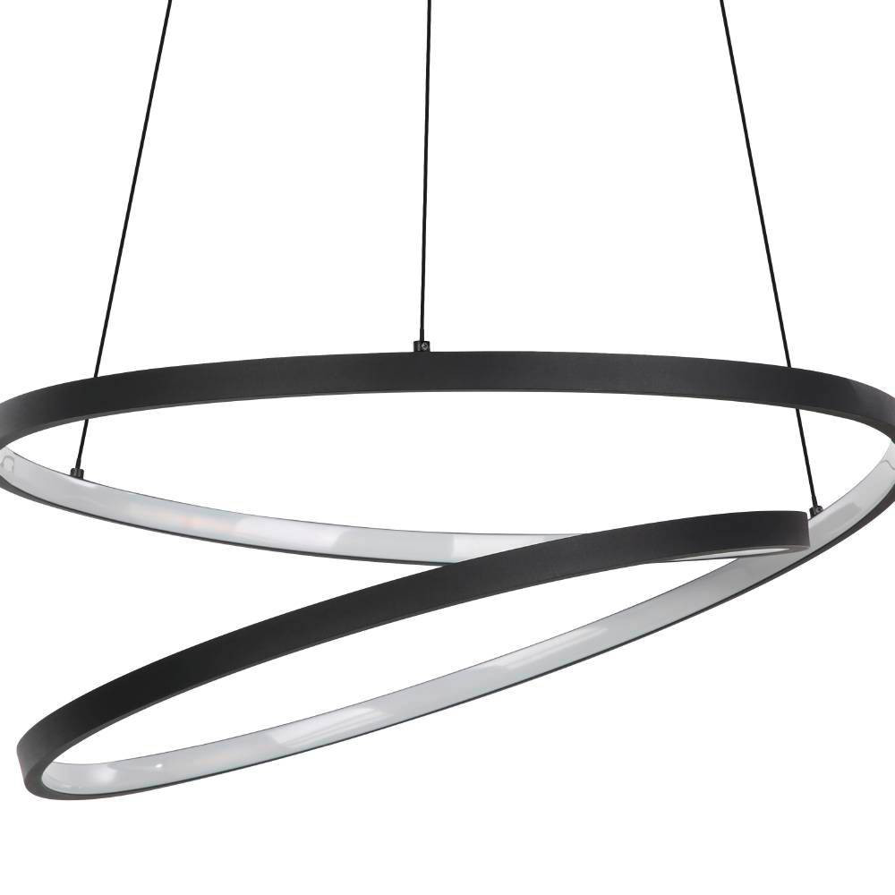 EGLO 900472 Подвесной потолочный светильник RUOTALE, LED 37W, 4800lm, H1500, Ø550, алюминий, сталь, черный/пластик, белый