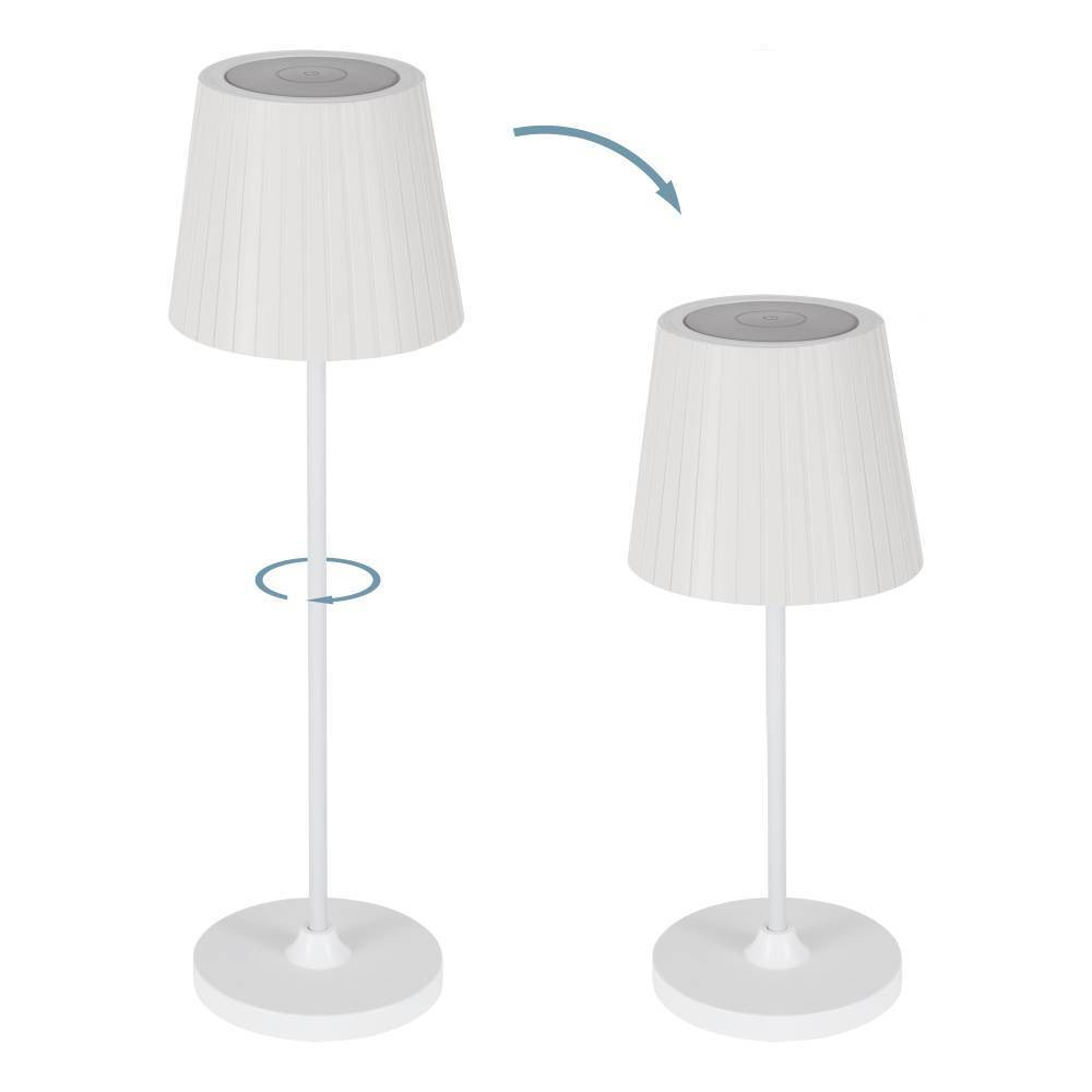 EGLO 75793  Аккум. настольная лампа CABOZO сенсорн., дим.(USB), 3,8W(LED), H370, Ø110, IP44, пластик, белый