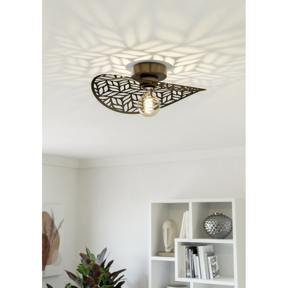 EGLO 44123  светильник настенно-потолочный SWABY, 1X60W(E27), сталь, бронзовый