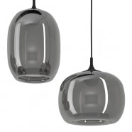 390415  Светод подвес с рег-кой цветовой темп-ры LARVA, 6X3,7W(LED) ,2700-6500K, 3060lm, сталь, черный, черный, прозрачный