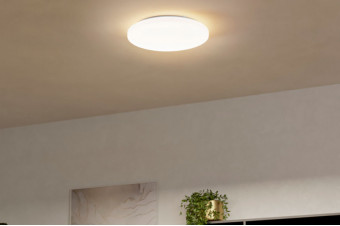 901526   Светод потолчн свет-к APPRODO, 36W(LED), Ø430, IP54, 3000K, 4600lm, сталь, белый/пластик, бе