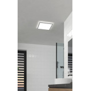 901451  Светодиод потолочн свет-к с регул тем-ры света ROVITO, 17,6W(LED), 390x390, IP44,  2700K, 4000K, 6500K, 2400lm, пластик, белый/пластик, белый