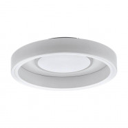 33964  Светильник потолочный REMIDOS, LED 15.5W, LED 4.5W, 2800 lm, H90, Ø400, сталь/пластик, белый