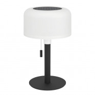75887  Настольн. лампа на солн батарее MONTAPALMA, H250, 2,2W(LED), IP54, 3000K, 190lm, сталь, черный/пластик, белый