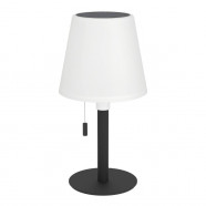 75889  Настольн. лампа на солнечн батарее MONTAPALMA, H300, 2,2W(LED), IP54, 3000K, 190lm, сталь, черн/пластик, белый