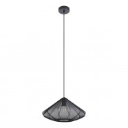 43995  Подвес DOLWEN, 1x40W(E27), Ø425, сталь, черный, текстиль, черный