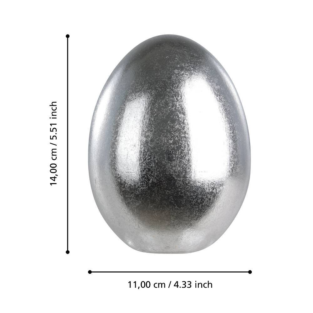 EGLO 427931  Фигурка Яйцо CHILANDY Ø110, H140 керамика, серебряный