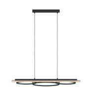 901714  Подвес BOYAL, 2x12,5W(LED), 15,5W(LED), 3600lm, 2250lm, сталь, дерево, черн., коричн, пластик, белый