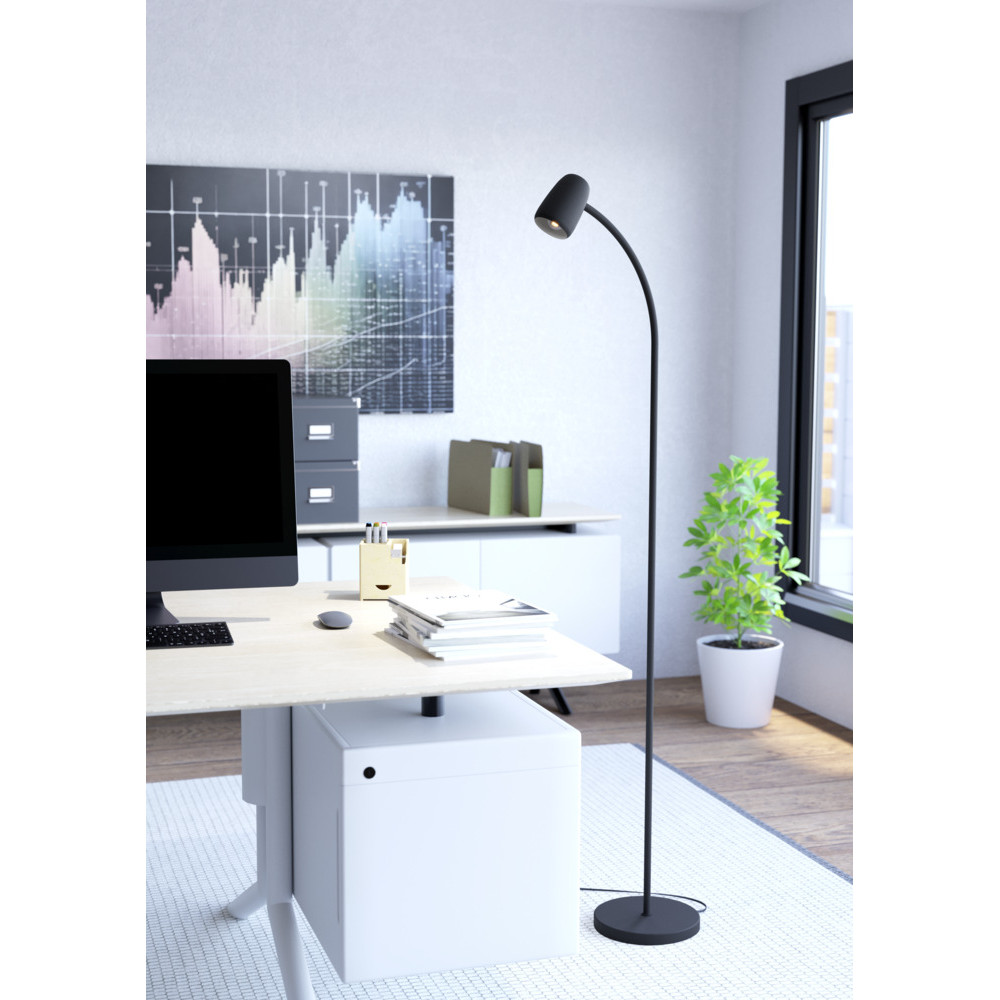 EGLO 902172  Торшер CARLO, 1X18W(E14), сталь, черный