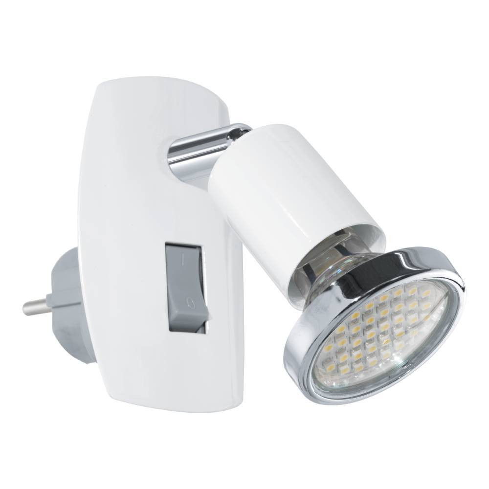 EGLO 902365  Светодиодный бра в розетку MINI 4, 1X2,8W(GU10), сталь, белый, хром