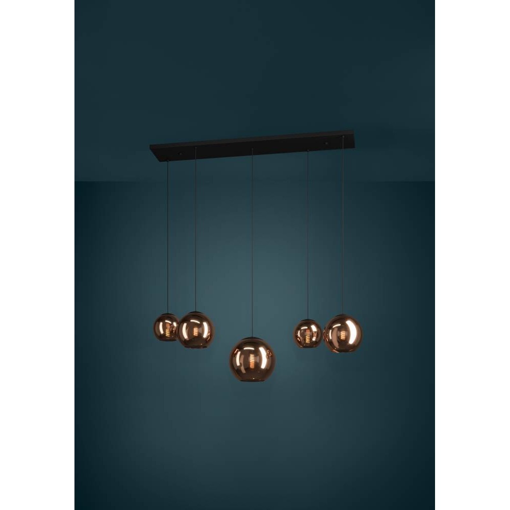 EGLO 390388  Подвес CORDOBA, 5X40W(E27), сталь, черный, медный