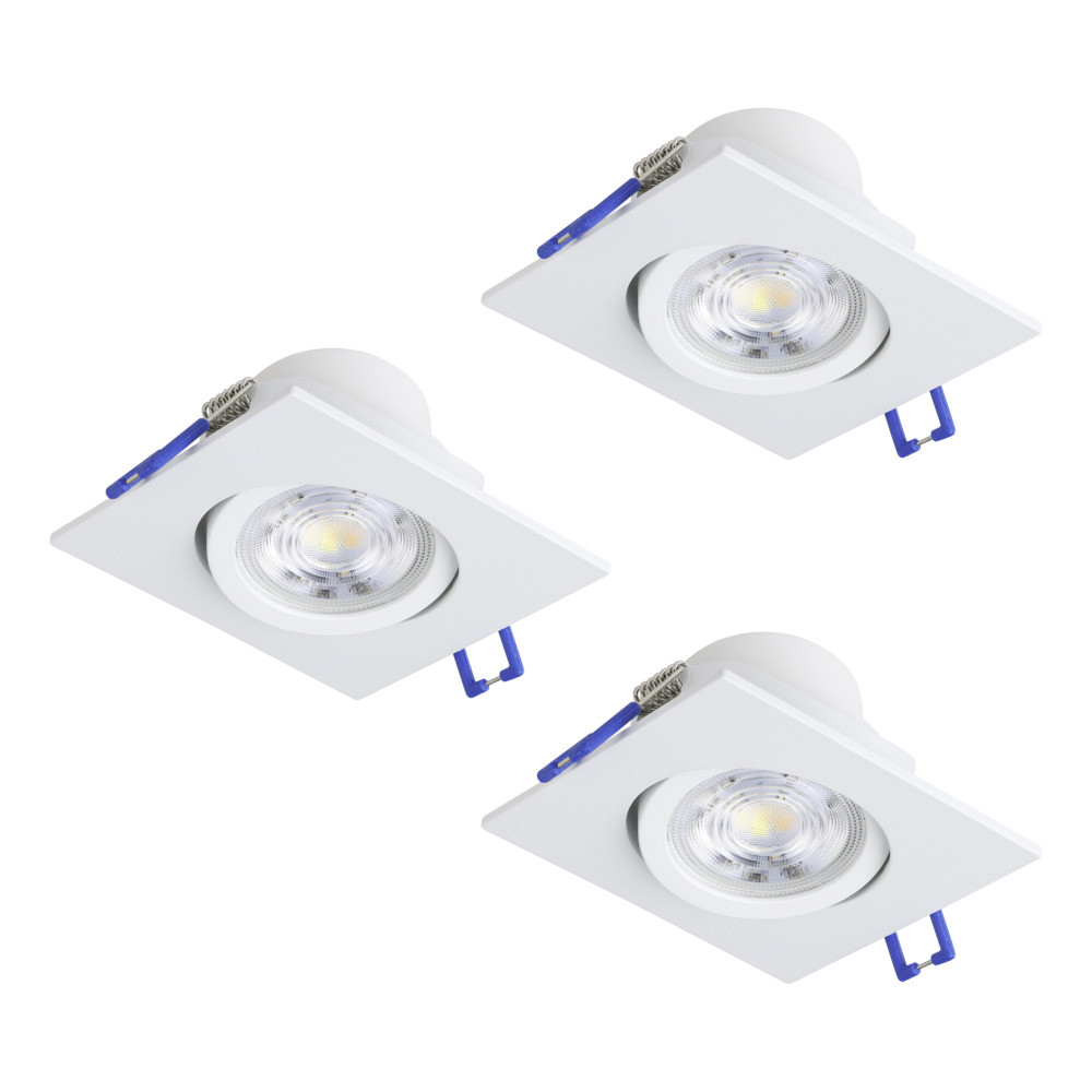 EGLO 902283  Комплект встраив. светильников SALICETO, 3х4,8W(LED), 2700К, 88х88, алюминий, белый