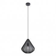 43994  Подвес DOLWEN, 1x40W(E27), Ø335, сталь, черный, текстиль, черный