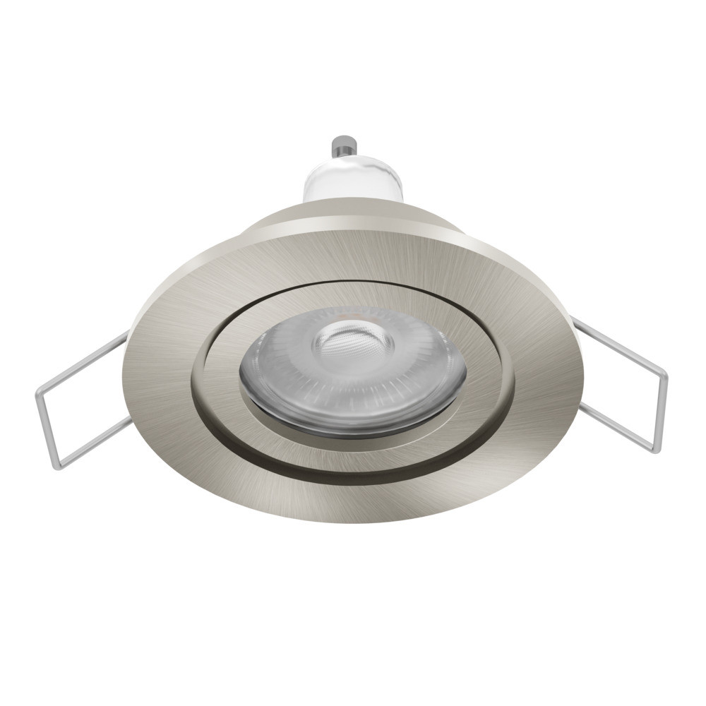 EGLO 902252  Встраиваемый светильник BARRANCO,  1х4,5W(GU10-LED), 4000К, IP44, Ø84, пластик, никель мат
