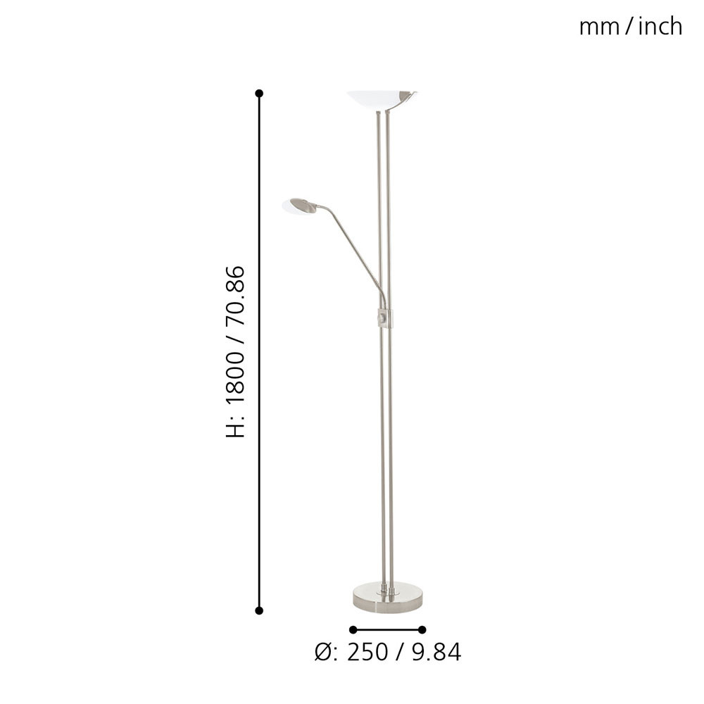 EGLO 93874 Торшер (напольный светильник) BAYA LED светодиодный диммируемый