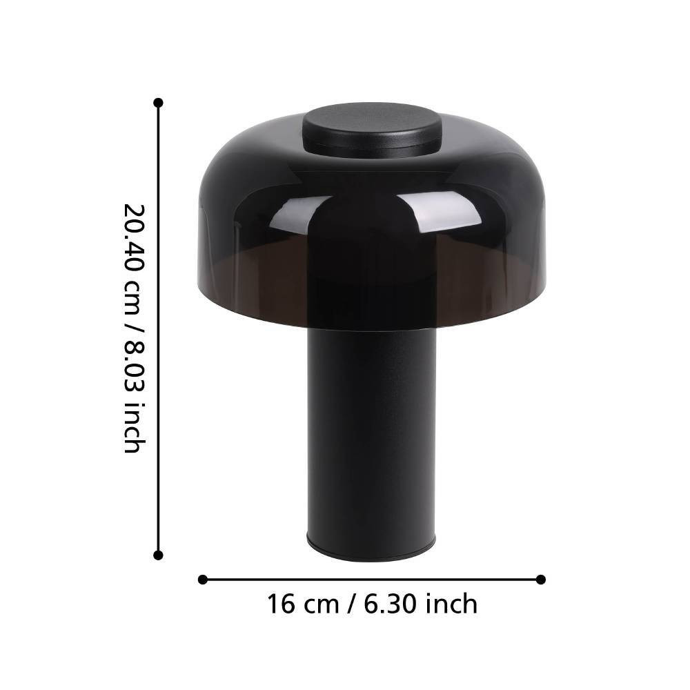 EGLO 900983 Аккум. настольная лампа димм. сенсорн PONENTE, 2W(LED), 2400K-4000K, IP44, сталь, черн/пластик/черн, прозрачн