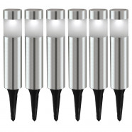 48494  Комплект из 6 свет-ков на солнечн батарее ROSALBA 1, 6X0,06W(LED), сталь, пластик, белый