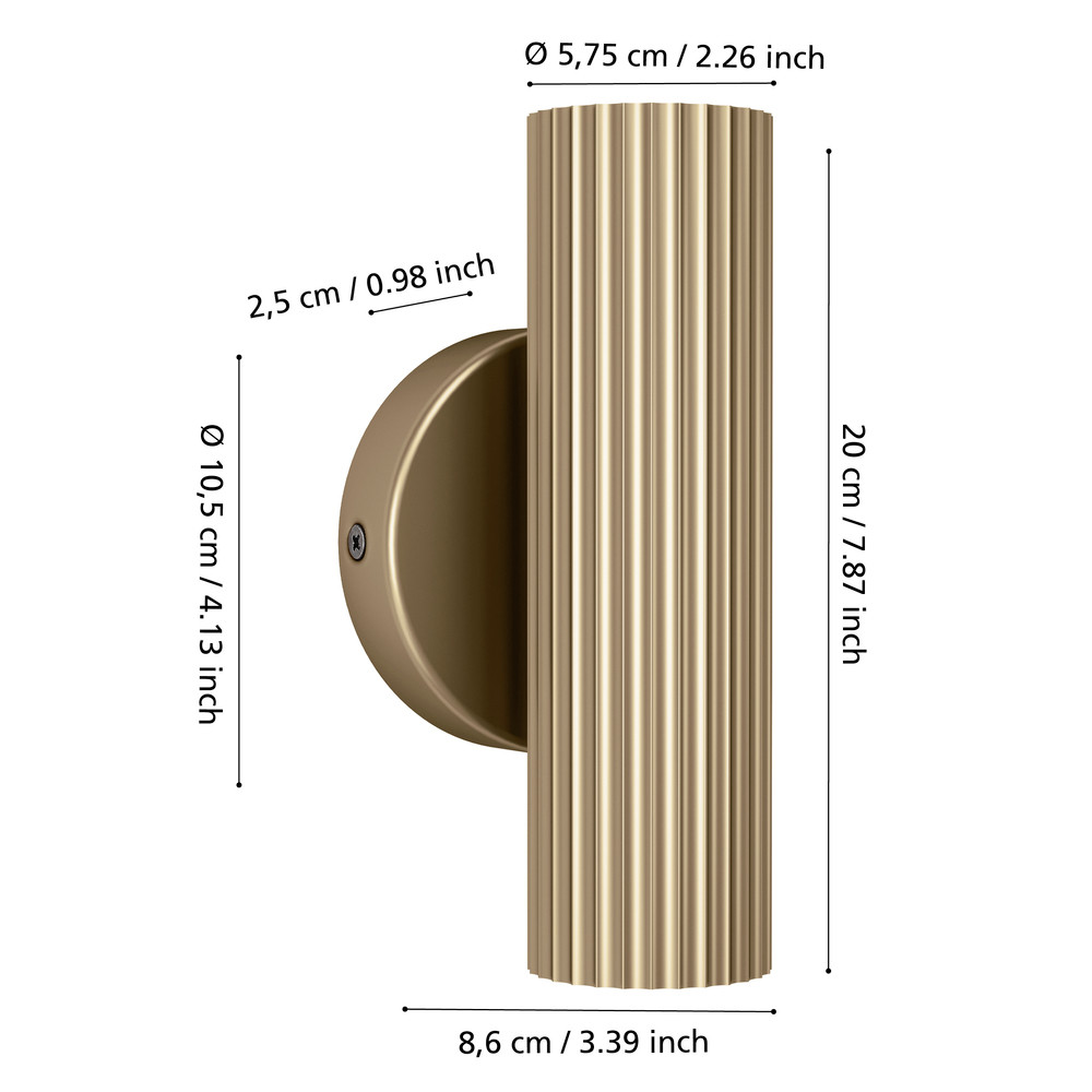 EGLO 902034  Спот PORTILLO, 2X5W(GU10), алюминий, сталь, латунь матовый