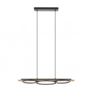901714  Подвес BOYAL, 2x12,5W(LED), 15,5W(LED), 3600lm, 2250lm, сталь, дерево, черн., коричн, пластик, белый